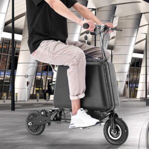 Detachable Ride On Suitcase Scooter with Foldable Footrest and Seat