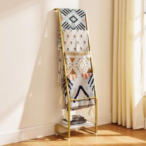 Blanket Ladder, 5 Tier Ladder Shelf,