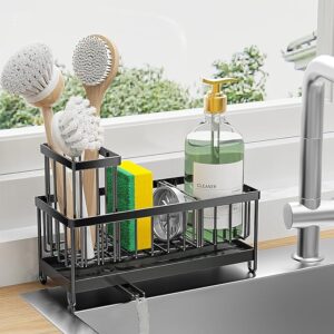 Cisily Black Sponge Holder for Kitchen Sink,